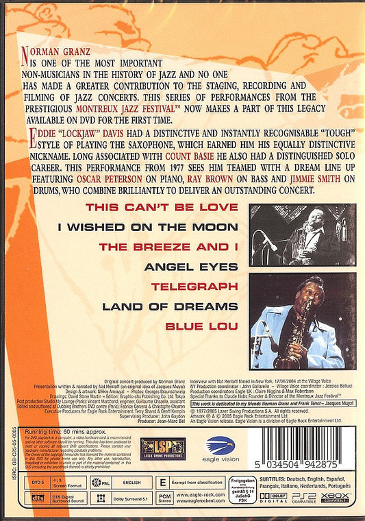 Eddie "Lockjaw" Davis : Norman Granz' Jazz In Montreux Presents Eddie Lockjaw Davis '77 (DVD-V, RM, Multichannel, PAL)