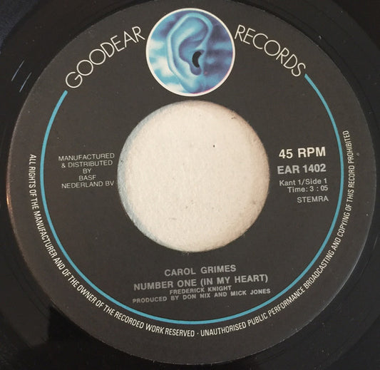 Carol Grimes : Number One (In My Heart) (7", Single)