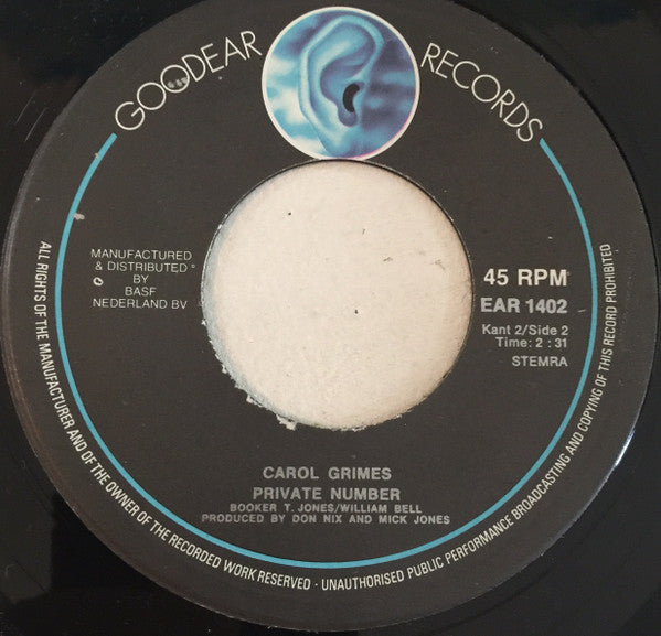 Carol Grimes : Number One (In My Heart) (7", Single)