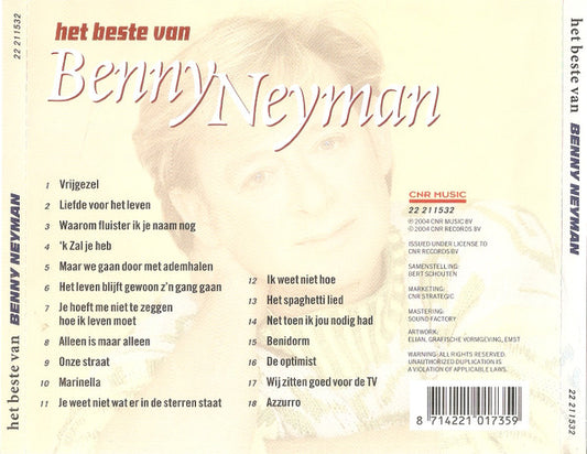 Benny Neyman : Het Beste Van Benny Neyman (CD, Comp, RE)