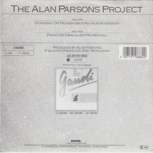 The Alan Parsons Project : Standing On Higher Ground (7", Single)