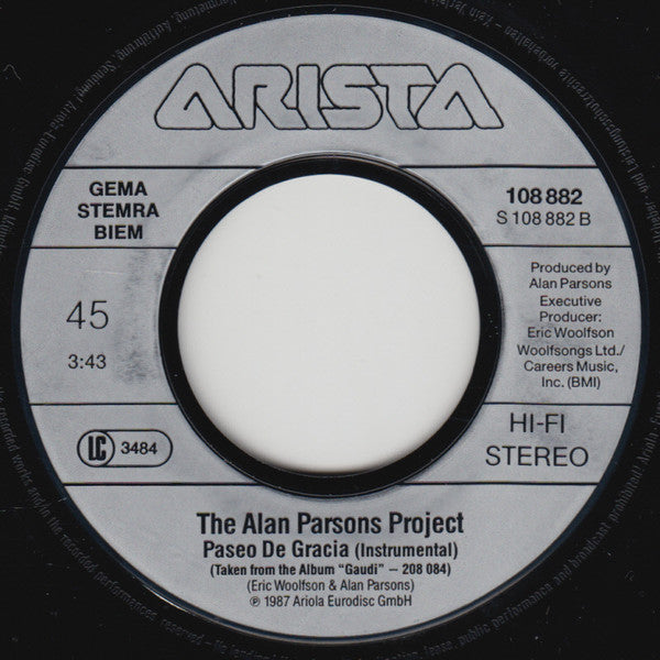 The Alan Parsons Project : Standing On Higher Ground (7", Single)