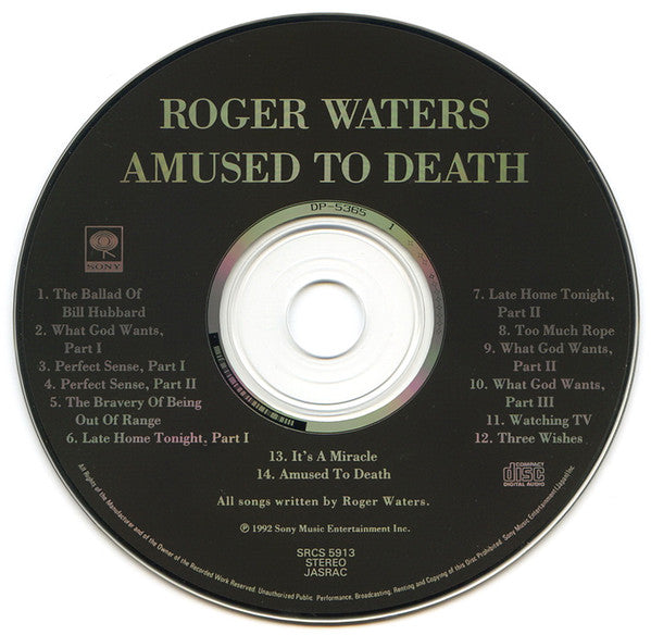 Roger Waters : Amused To Death = 死滅遊戯 (CD, Album)