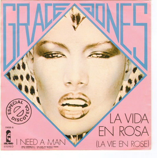 Grace Jones : La Vida En Rosa = La Vie En Rose (7", Single, RP)