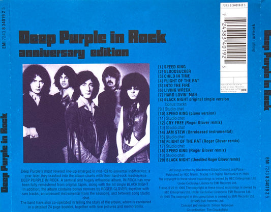 Deep Purple : In Rock (CD, Album, RE, RM, RP, Ann)