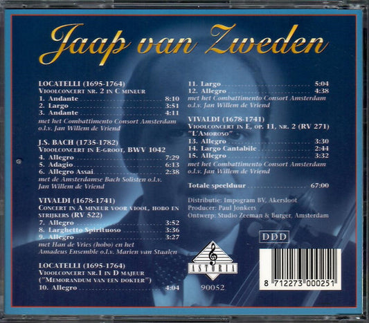 Johann Sebastian Bach, Pietro Antonio Locatelli, Antonio Vivaldi, Jaap van Zweden : Sfeervolle Kerstdagen Met Jaap Van Zweden (CD)