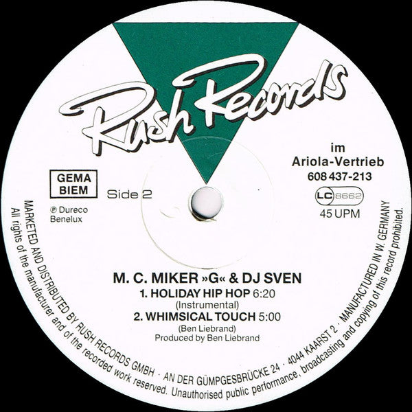 MC Miker G. & DJ Sven : Holiday Rap (12")