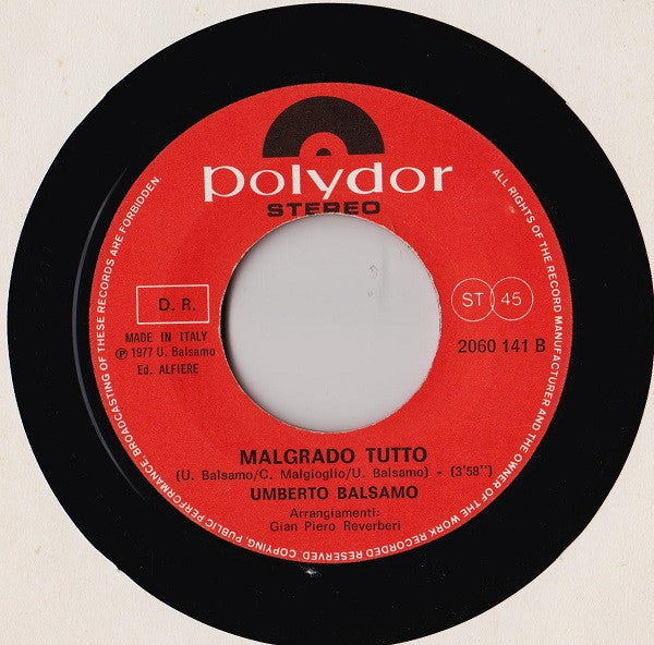 Umberto Balsamo : L'Angelo Azzurro (7")