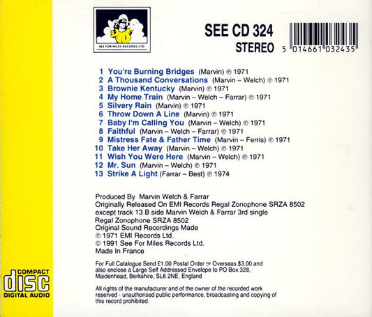Marvin, Welch & Farrar : Marvin, Welch & Farrar...Plus (CD, Album, RE)