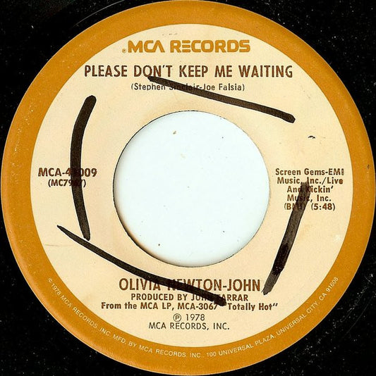 Olivia Newton-John : Deeper Than The Night (7", Single)