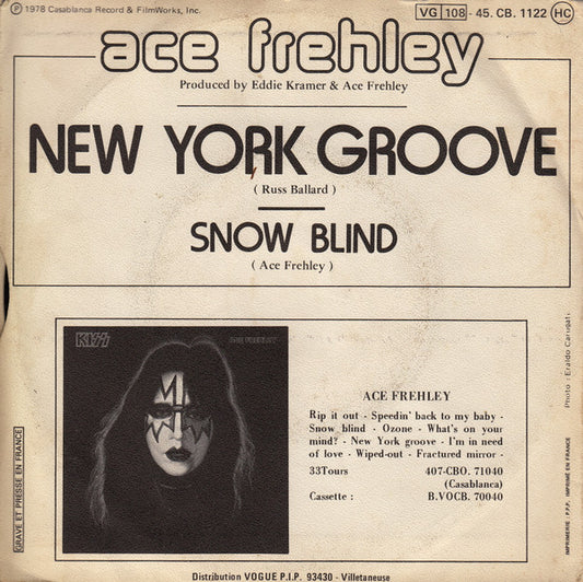 Ace Frehley : New York Groove (7", Single)