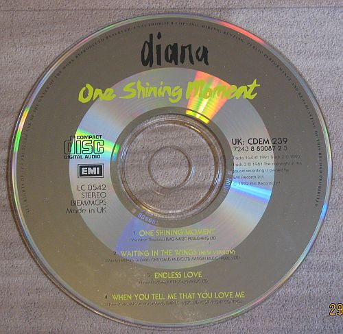 Diana Ross : One Shining Moment (CD, Single)