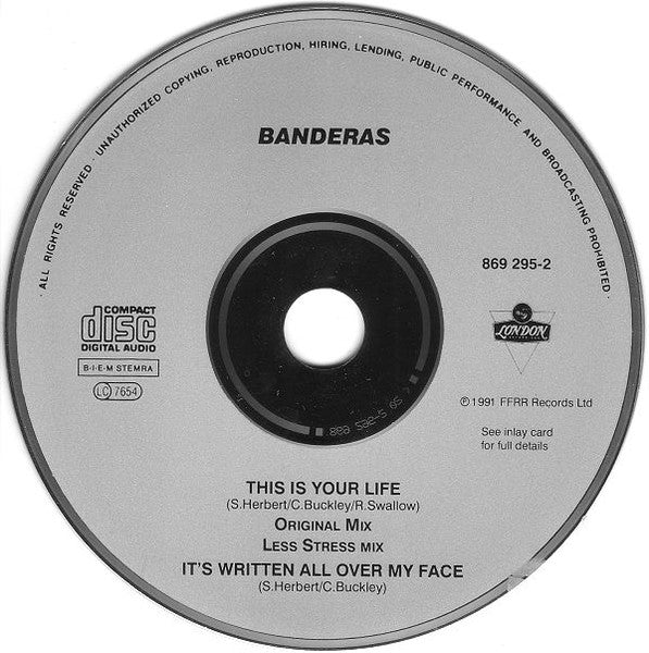 Banderas : This Is Your Life (CD, Maxi)