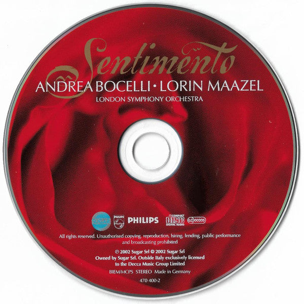 Andrea Bocelli : Sentimento (CD, Album, Enh, S/Edition)