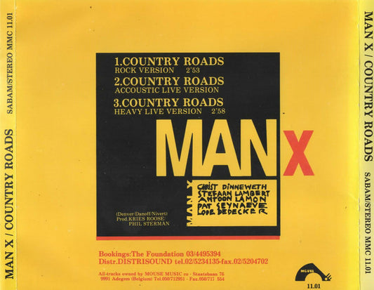 Man X : Country Roads (CD, Maxi)