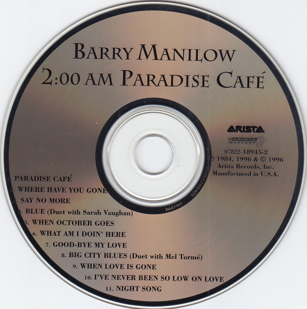 Barry Manilow : 2:00 AM Paradise Café (CD, Album, RE, RM)