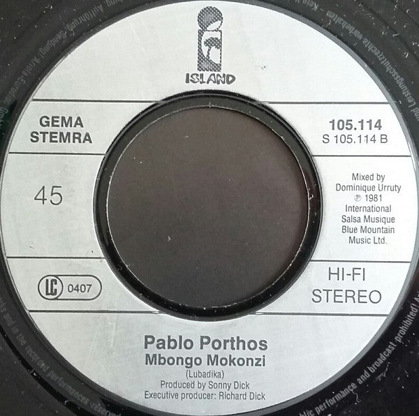 Pablo Lubadika Porthos : Madeleina (7", Single)