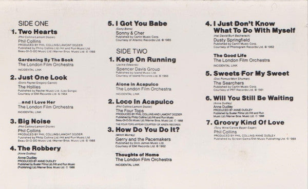 Various : Buster - Original Motion Picture Soundtrack (Cass, Comp)