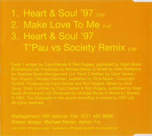 T'Pau : Heart & Soul '97 (CD, Single)