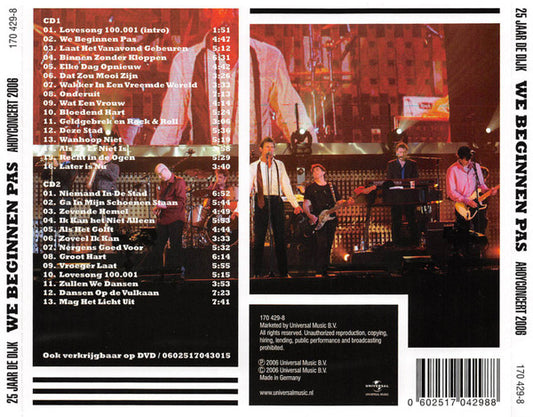 De Dijk : 25 Jaar De Dijk - We Beginnen Pas - Ahoyconcert 2006 (2xCD, Album)
