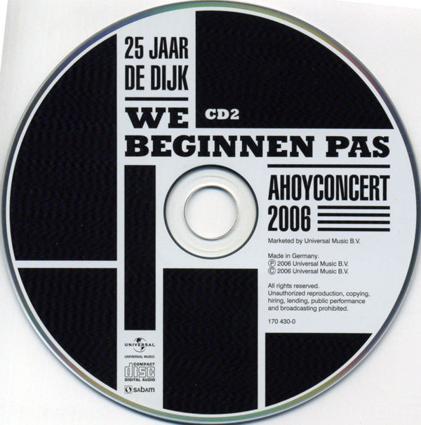 De Dijk : 25 Jaar De Dijk - We Beginnen Pas - Ahoyconcert 2006 (2xCD, Album)