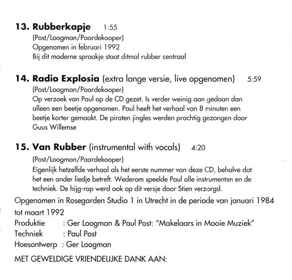 Dingetje : Rubber, Gevulde Koeken En Zwaailichten (CD, Album, RE)