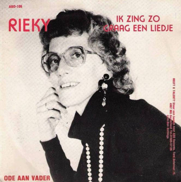 Rieky : Ik Zing Zo Graag Een Liedje (7", Single)