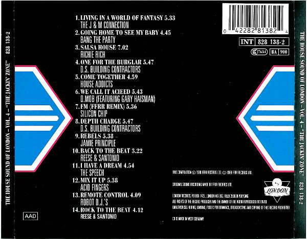 Various : The House Sound Of London - Vol. IV - "The Jackin' Zone" (CD, Comp)
