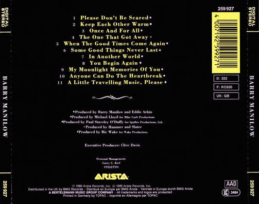 Barry Manilow : Barry Manilow (CD, Album)