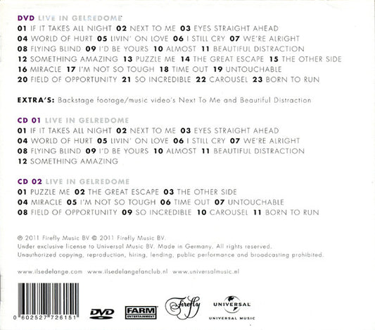 Ilse DeLange : Live In Gelredome (DVD-V + 2xCD, Album + Box, Dlx)