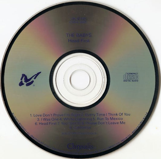 The Babys : Head First (CD, Album, RE)