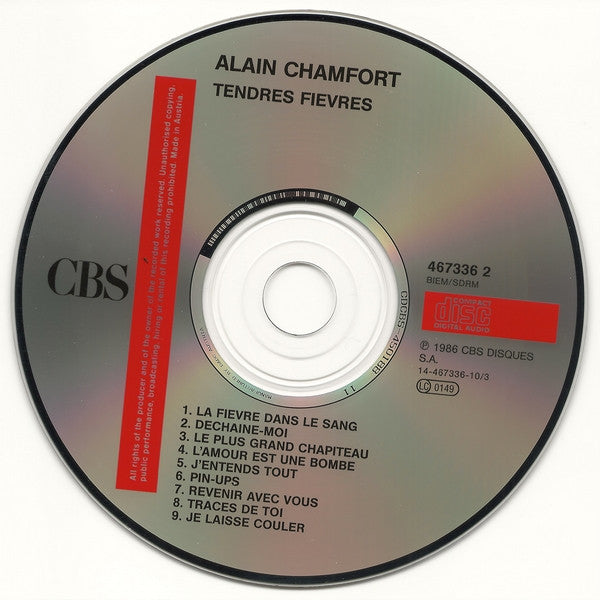 Alain Chamfort : Tendres Fièvres (CD, Album, RP)