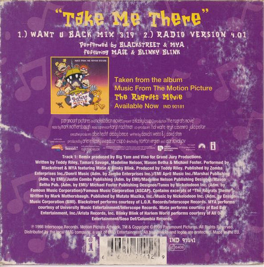 Blackstreet & Mya Featuring Mase & Blinky Blink : Take Me There (CD, Single)