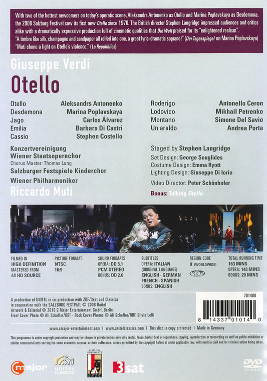 Giuseppe Verdi : Otello (DVD-V, NTSC)