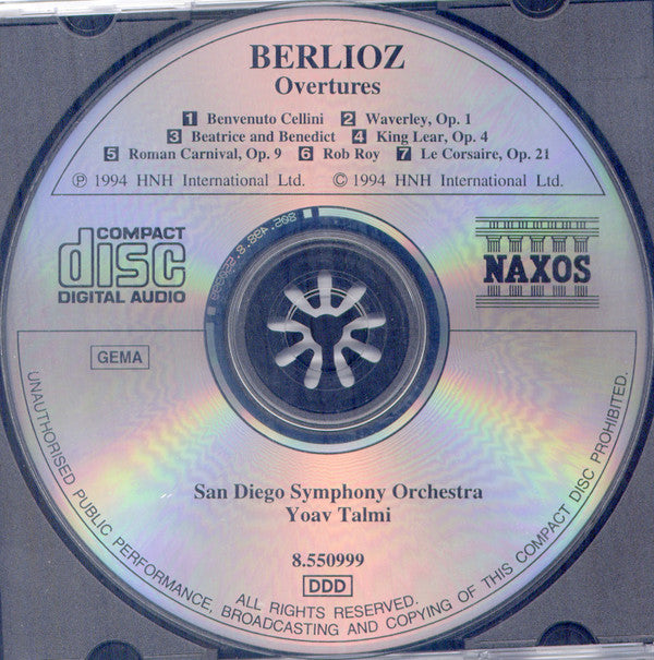 Hector Berlioz - San Diego Symphony, Yoav Talmi : Overtures - Benvenuto Cellini • Beatrice And Benedict • Waverley • King Lear • Rob Roy • Roman Carnival • Le Corsaire (CD, Album)
