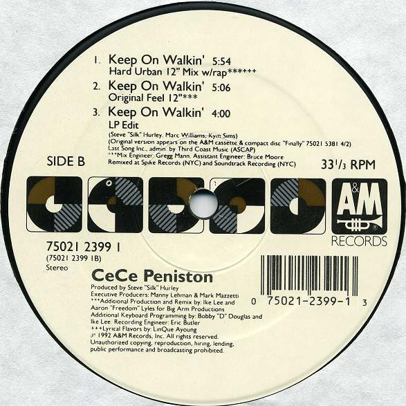 Ce Ce Peniston : Keep On Walkin' (12")
