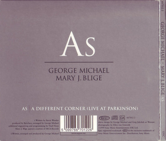 George Michael & Mary J. Blige : As (CD, Single, Dig)