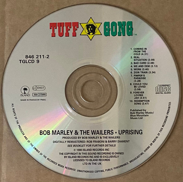 Bob Marley & The Wailers : Uprising (CD, Album, RM)