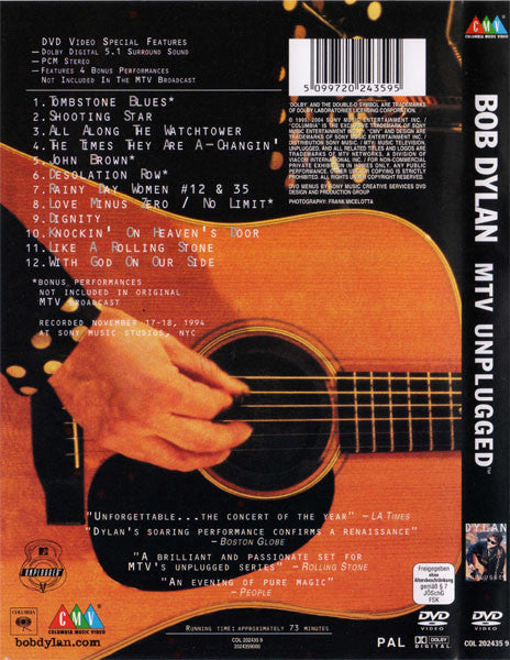Bob Dylan : MTV Unplugged (DVD-V, PAL)