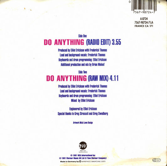 Natural Selection : Do Anything (7", Single, Sol)