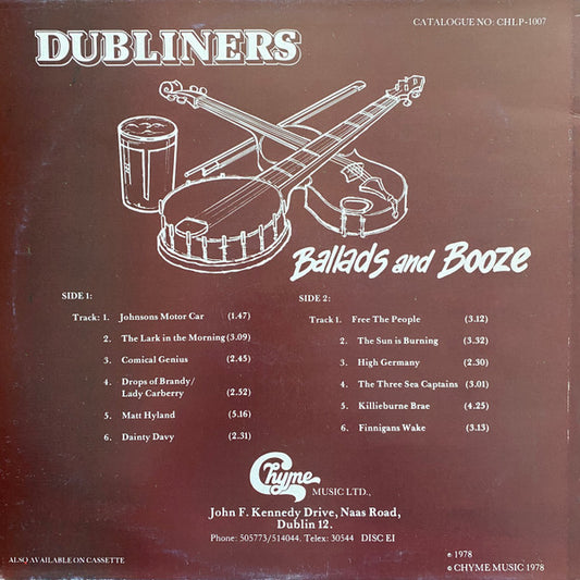 The Dubliners : Ballads And Booze (LP, Comp)