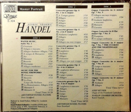 Georg Friedrich Händel : Water Music • Fireworks Music • Concerti Grossi • Organ Concertos (3xCD, Comp)