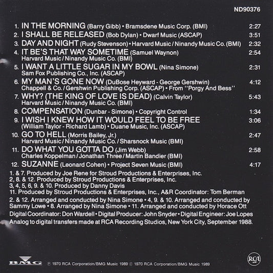 Nina Simone : The Best Of Nina Simone (CD, Comp, RE)