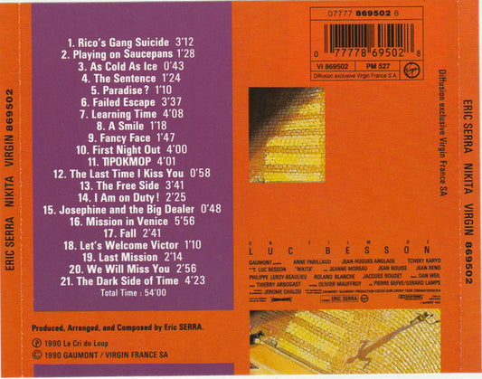 Eric Serra : Nikita (Bande Originale Du Film De Luc Besson) (CD, Album, RE)