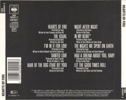 Fiona (4), Bob Dylan, Rupert Everett : Hearts Of Fire (CD, Album)