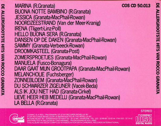 Rocco Granata : De Allergrootste Hits Van Rocco Granata (CD, Comp)
