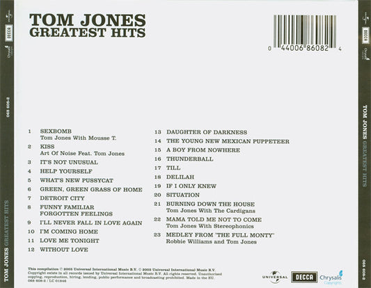 Tom Jones : Greatest Hits (CD, Comp)