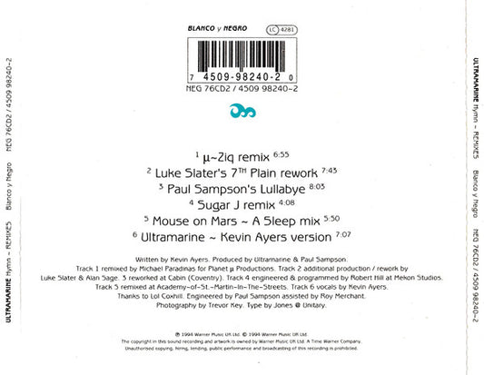 Ultramarine : Hymn Remixes (CD)