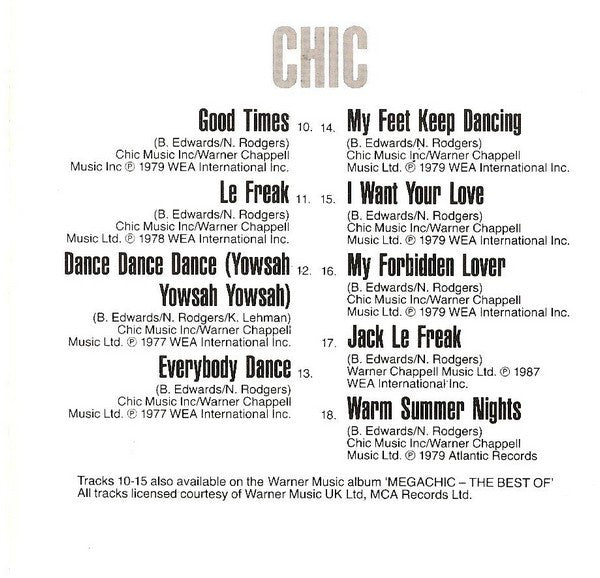 Chic & Rose Royce : Greatest Hits (CD, Comp)