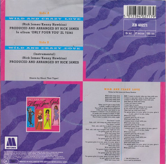 Mary Jane Girls : Wild And Crazy Love (7", Single)